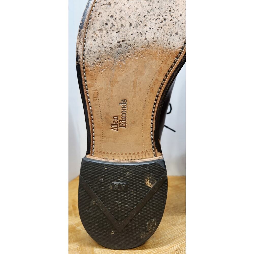 Allen Edmonds Fairfax‎ Dress Shoes 10.5 B Burgundy Calf Leather Wholecut Oxfords - Picture 8 of 12